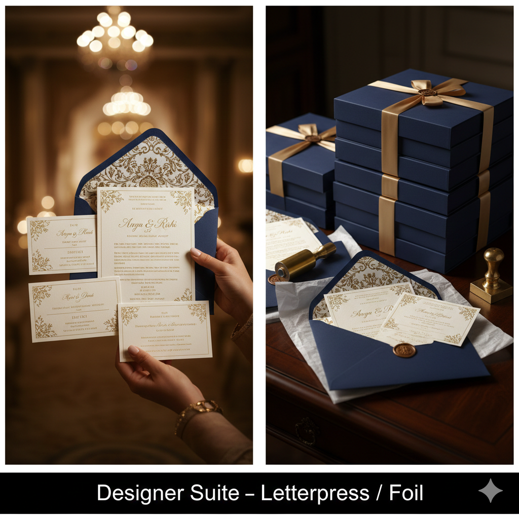 Designer Suite – Letterpress / Foil - 100 Invites