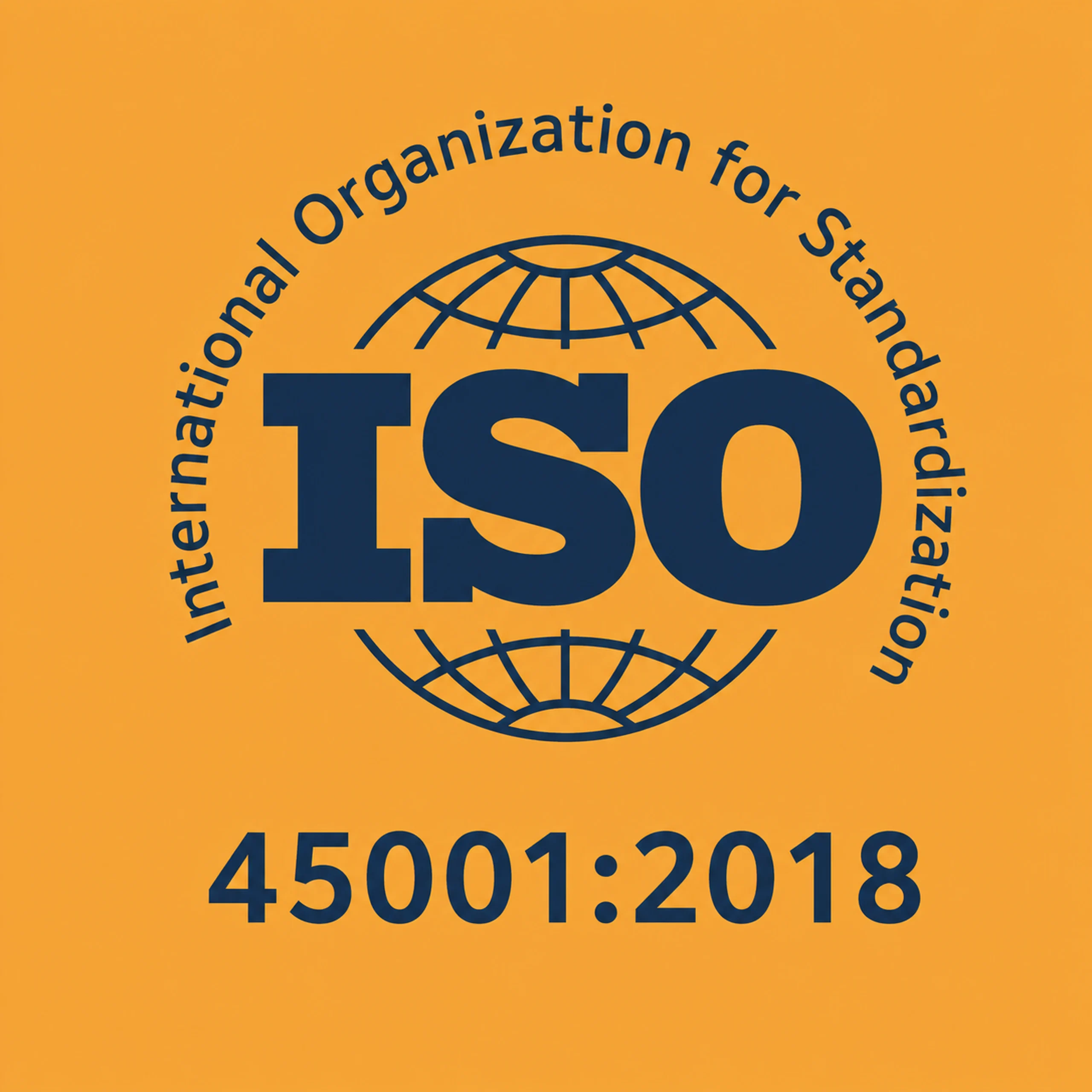 ISO 45001:2018 Occupational Health and Safety certification badge