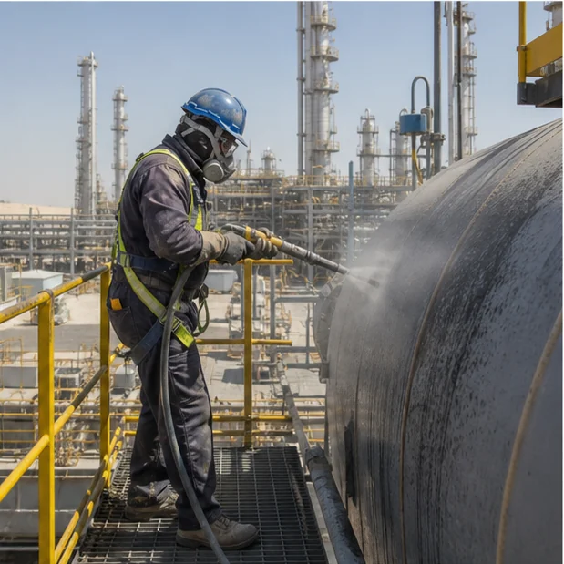 Industrial protective coating application