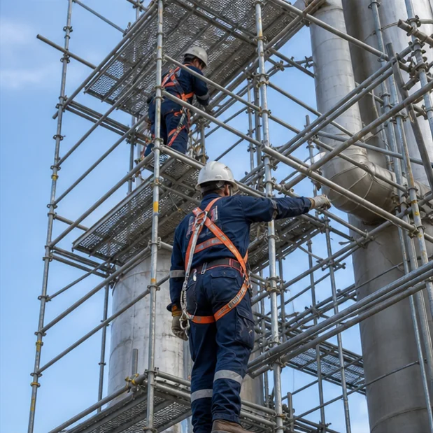 Industrial scaffolding access system